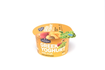 Yogurt greco alla frutta (pesca, albicocca, uva) 150g