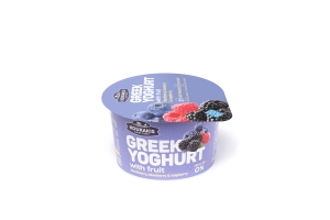 Yogurt greco alla frutta (mora, mirtillo, lampone) 150g